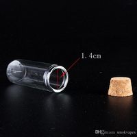Wholesale Nice ML Glass Mini Bottle Box Powder Nose Bottle Pill Box Container Wax Herb Vape Coils Storage Store Packing Wood Plug Multiple Uses