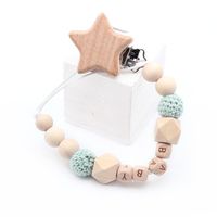 Wooden Dummy Clip Soother Clip Holder Personalised Dummy Clip Chain