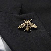 Wholesale Women Men Vintage Antique Stereoscopic Metal Cute Small Bees Insect Brooches Broaches Pins Party Accessories Jewelry