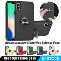 Wholesale Decompression Fingertips Spinner Hybrid Case Ring Case for iPhone Pro Pro max Phone Back Cover