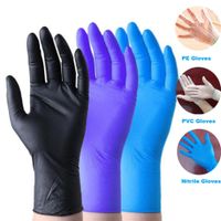 Wholesale Free DHL Disposable gloves box Protective Nitrile Gloves Factory Salon Household Rubber Cleaning Garden PVC PE Nitrile Gloves YT