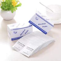 Wholesale Disposable Wet Wipes Box of Sterile Alcohol Prep Pads Wipes Cleanser Universal for Skin Nail Computer Mobile Phone