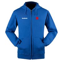 Wholesale Suzuki logo zipper sweatshirts coat custom S shop zipper hoodie jacket