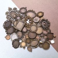 20x Natural Round Wooden Cameo Base Settings Blanks Tray DIY Pendant 25//30mm