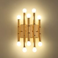 Wholesale Neoclassical Chinese Style Wall Lamps Simple Living Room Hotel Aisle Wall Lights Villa Designer Creative Bamboo Wall Sconces