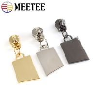 10 Pcs 3# Metal Zipper Pull Gold Repair with Lock Kits Slider Head Clothing DIY