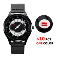 Wholesale 10PCS SINOBI Free Customized LOGO Watch Men Gear Creative Watch Military Leather Quartz Wristwatch Custom Watches GIFT