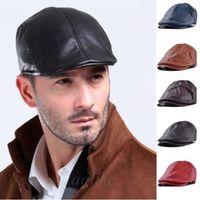 Wholesale Fashion Designer Hats Caps Men Classic Golf Newsboy Cap Adjustable Cool Leather Berets Dad Hat Fitted Hat
