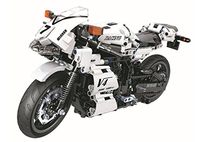 Wholesale Technic Series White Racing Motorcycle Building Blocks DIY Bricks Toys