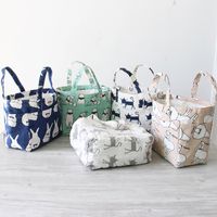 Wholesale Cotton Linen Drawstring Storage Bags Travel Clothing Finishing Bag High Capacity Food Heat Insulation Barrel New Arrival gz L1