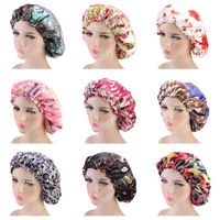 Wholesale Women Double layer Silky DU RAG Hair Cover Accessories Wave Caps Rags floral Bonnet Salon Hat Turban Durag doo rag Headwrap