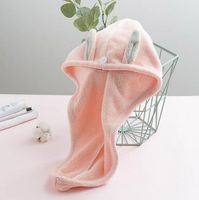 Wholesale Cute Long Ear Rabbit Dry Hair Cap Shower Bath Towel Strong Absorbing Drying Velvet Ultra Soft Special Hat Towels