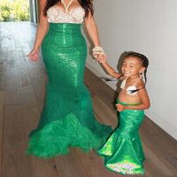 UK Womens Adults Mermaid Tail Full Skirt Party Maxi Fancy Dress Cosplay Costume