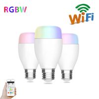 Wholesale 6W E27 V WIFI LED Light Bulb Support Echo Alexa Voice Lamp Wireless Home Automation Dimmable Musical Lamp RGB Colors