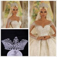 Wholesale Discount Luxury Crystals Bridal Crowns Tiaras Headband Wedding Jewelleries birthday party princess Crown hair Decors jewels brides jewelry