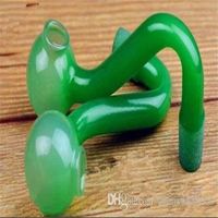 Wholesale Hookah accessories S green porcelain pot Glass bongs Oil Burner Glass Pipes Water Pipe Oil Rigs Oil