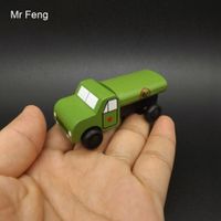 Wholesale Mini Oil Tank Truck Military Vehicle Wooden Car Educational Toys Kids Teaching Training Prop Model Number I152