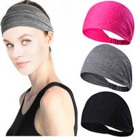 Wholesale New Women s Wide Sports Headbands elastic designer Absorb sweat No Slip yoga Hairband head scarf For Girls Female Luxury Jewelry accessories
