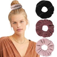 Wholesale Fashion Hair Scrunchies Bobble Solid Color Sports Elastic Dance Headband Rope Women Hair Band Ring Soft Scrunchie Ponytail