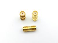 Wholesale 100pcs gold SMA female to RP SMA female jack RF connector adapter coupler