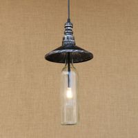 Wholesale industry LED Bottle pendant lamp vintage bathroom Light Cabinet Living dining room bar G4 lamp Pendant Light Fixture