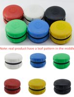 Wholesale 2 Layers Tobacco Grinders Hamburger Plastic Herb Grinder With Leaf Pattern Colors Choosable Smoking Accessories
