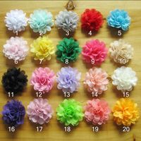 Wholesale 7CM Soft Chic Chiffon Flowers Flatback Flet Flowers for Kids Hairpin Hair Accessories Craft Flowers DIY Baby Headband Party Favor RRA3076