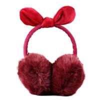 Red Flag Man Woman Pen Illustration Winter Earmuffs Ear Warmers Faux Fur Foldable Plush Outdoor Gift