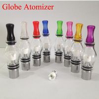 Wholesale Glass Globe Atomizer Dry Herb Vaporizer Replaceable coil head Wax Vapor Tank with Metal Ceramic Coil Head for thread batteries