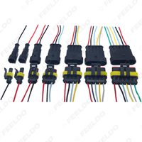 Wholesale Auto Car Waterproof Pin Way Electrical Connector Plug Wire Harness Motorcycle AWG HID Socket Adapter