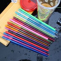 Wholesale Straws Plastic Straws for Juice long hard straws food grade AS material safe healthy durable home party garden use
