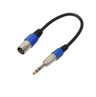Wholesale 10pcs HOT M Pin XLR Plug to mm stereo Plug Adapter converts a Pin XLR Jack to a mm Stereo Plug audio cable