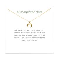 Wholesale Fashion Crescent Moon Necklace Women Sailor Moon Pendant Clavicle Chain Choker Necklaces Let Imagination Shine Gift Card
