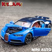 Wholesale Kidami Alloy Bugatti Chiron Pull Back Diecast Scale Car Model Car Collection Gift Miniauto Toy Vehicles Toys For Children J190525