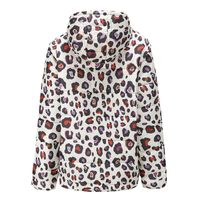 Wholesale Short Wool Collar for Winter Down Cotton Clothing Women Down Coats Jackets Warm Wemen Leopard Print Jeckets