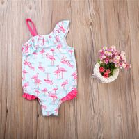 Wholesale Baby Girls Kids Flamingo Bathing Suit Hot Sale Swimsuit One Piece Swimwear Bikini Sets Beachwear Swimming Suit for Children