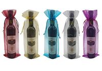 Wholesale Sheer Organza Wine Bags x14 inch Reusable Simple Bottle Wrap Dresses Festive Packaging Baby Shower Wedding Favors Samples Display Draws