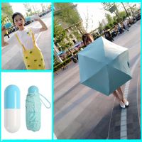 Wholesale Capsule Shell Umbrella Creative Waterproof Anti UV Shading Mini Lightweight Portable Umbrellas Round And Smooth Handle Umbrella DH0827
