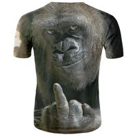 Wholesale Men Animal t shirt Orangutan monkey D Print tshirt Men Funny tees tops Short Sleeve O neck D Print Summer Clothes XXS XL