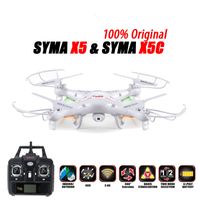 Wholesale 100 Original SYMA X5C Upgrade Version RC Drone Axis Remote Control Helicopter Quadcopter With MP HD Camera or X5 No Camera