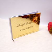 Wholesale personalized x18cm wedding custom signature guest book acrylic mirror white blank party favors photo album