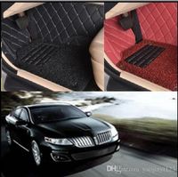 Wholesale Lincoln MKS Car Floor Mats ECO Friendly XPE Leather D Diamond Stitching Designed No Smell car mats