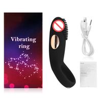 Wholesale Vibrating Penis Ring Sex Toys for Men Couple Bullet Vibrator Cock Ring Clitoris Stimulator Delay Ejaculation Speed purple black