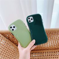 Wholesale High Class Precise Fit Avocado Green Plain Color Mobile Phone Case Cover for iphone pro max plus x xr