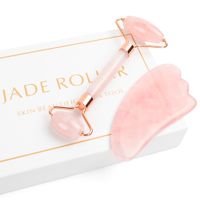Wholesale Jade Roller for Face in Jade Roller Massager Set Including Rose Quartz and Gua Sha Scraping Tool Jade Facial Anti Aging Face