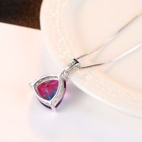 Wholesale Rainbow GemSton Pendant ct Mystic Purple Rainbow Fire Topaz Sterling Silver Necklaces Pendants Women Jewelry