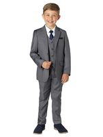 Costume Gris Royal Bleu Pour Costume De Mariage Pour Enfants Costume De Mariage Pour Enfants Blazer Costumes Pour Mariages Tuxedo 5pcs Ensemble