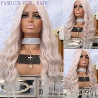 Wholesale Fashion Platinum Blonde Middle Part x4 Lace Front simulation Human Hair Wigs Water Wave Glueless Full Lace Wigs Bleached Knots for Women