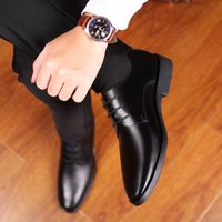 Wholesale Designer Formal Oxford Shoes for Men Wedding Shoes Leather Italy Pointed Toe Mens Dress Shoes Sapato Oxford Mascul erf4