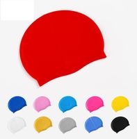 Wholesale Silicone Waterproof Swimming Caps Ear Protection Long Hair Sports Swim Pool Hat elastic Swimming Cap swimming hair ears protect hat caps